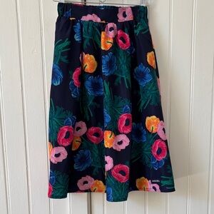 Kenzo A-Line Skirt with Bold Floral Print